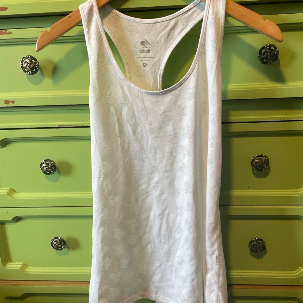 Rabbit White Women's Running Tank Top
